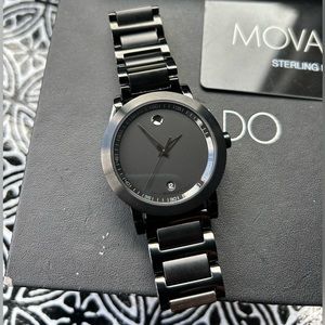 Movado watch 07.1.36.1202 black stainless steel water resist sapphire crystal
